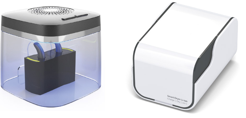 Trockenboxmodelle für Hörgeräte mit Akku