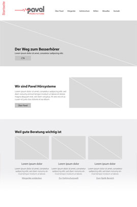 Wireframe von Pavel Hörgeräte